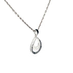 DUSK TEARDROP SILVER PENDANT CHAIN