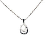 DUSK TEARDROP SILVER PENDANT CHAIN