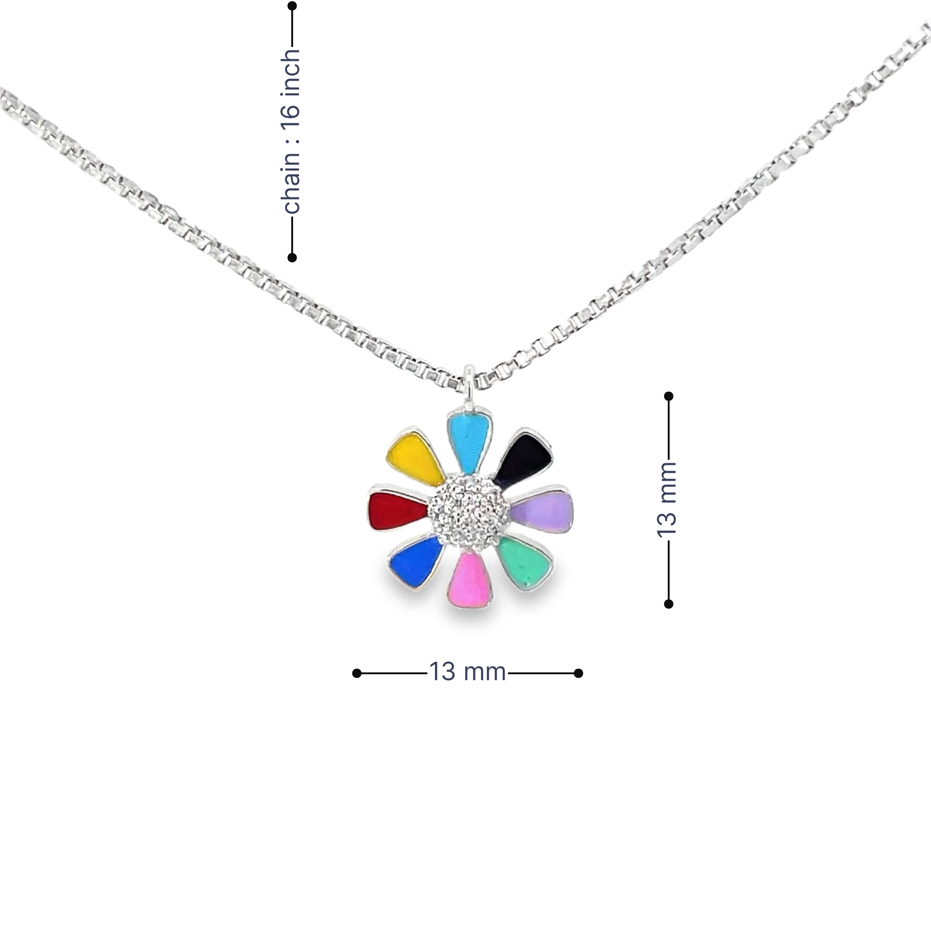 HAPPY PETALS SILVER PENDANT CHAIN
