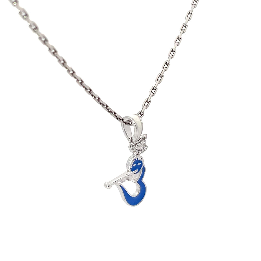 FLUTE OF LOVE OM SILVER PENDANT CHAIN