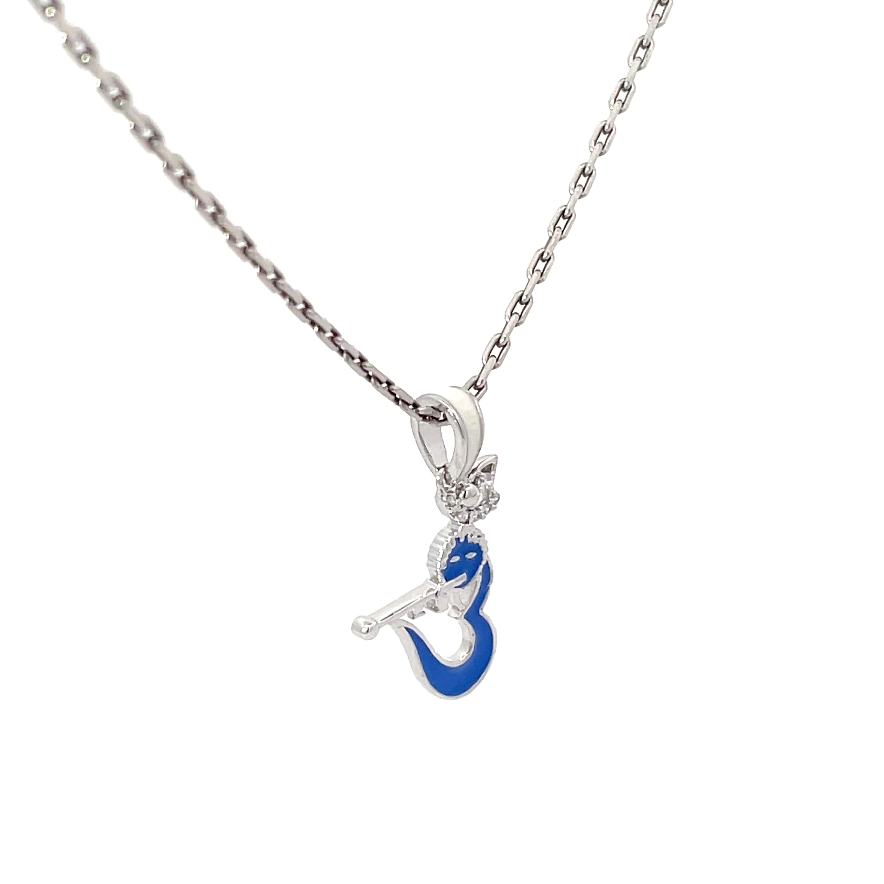 FLUTE OF LOVE OM SILVER PENDANT CHAIN
