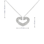 BOLD HEART SILVER PENDANT CHAIN
