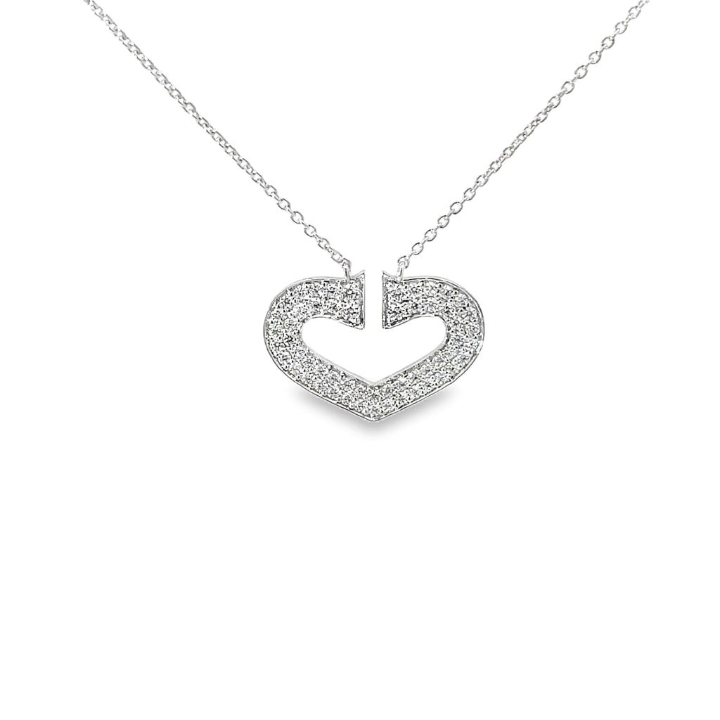 BOLD HEART SILVER PENDANT CHAIN