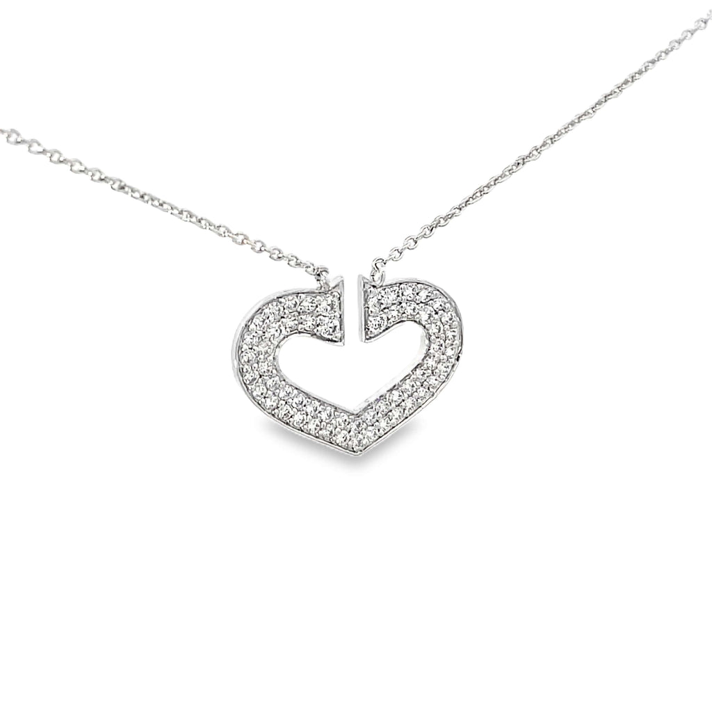 BOLD HEART SILVER PENDANT CHAIN