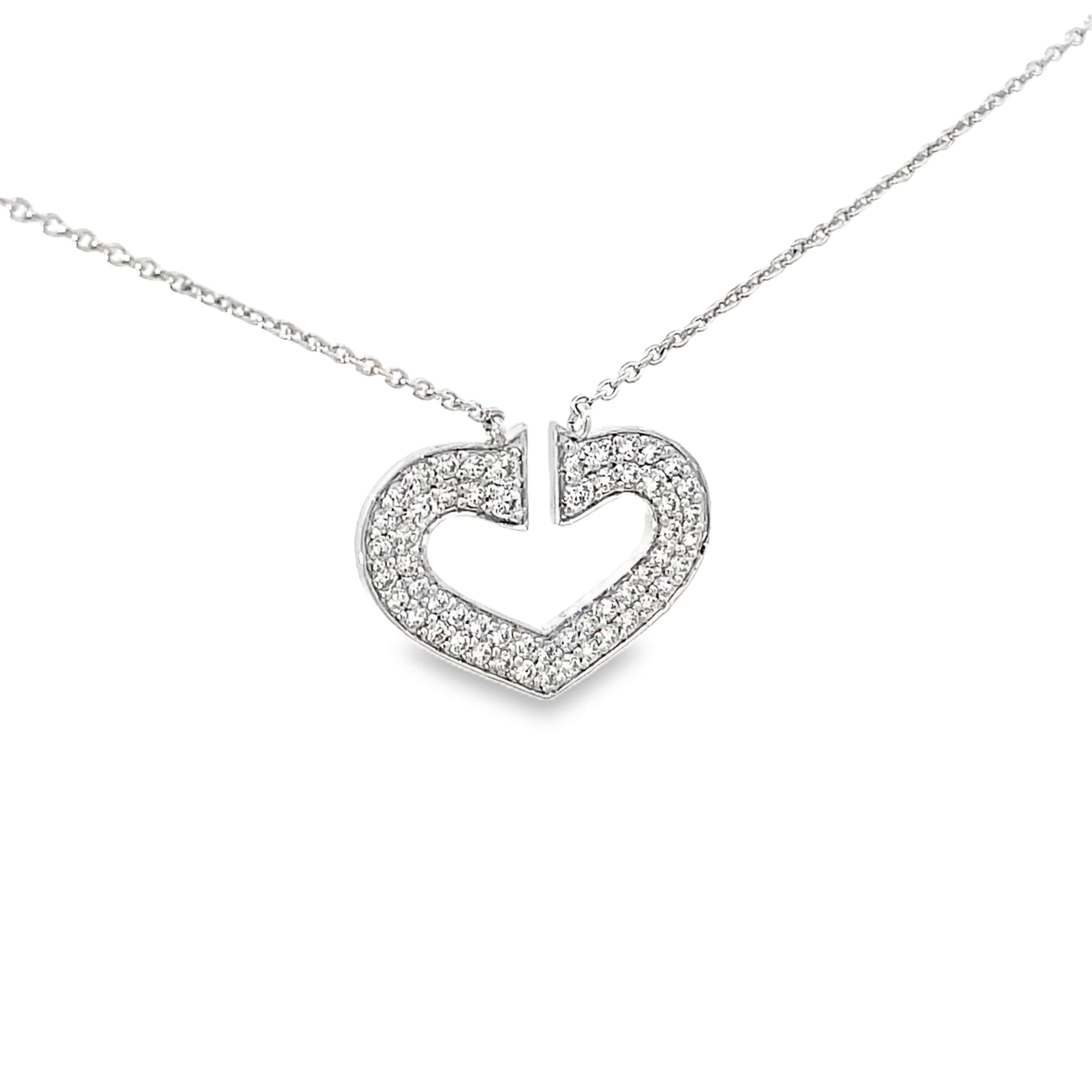 BOLD HEART SILVER PENDANT CHAIN