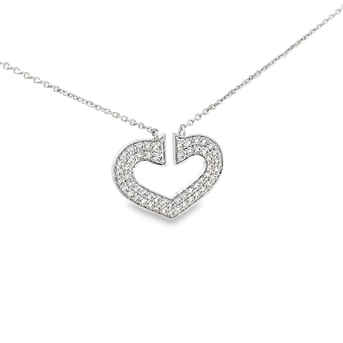 BOLD HEART SILVER PENDANT CHAIN