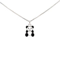 CUTE PANDA FACE SILVER PENDANT CHAIN