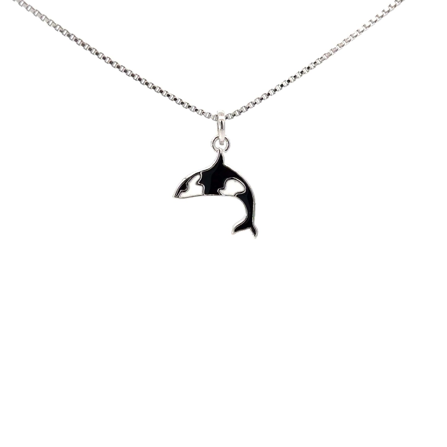 ORCA LOVE HEART SILVER PENDANT CHAIN