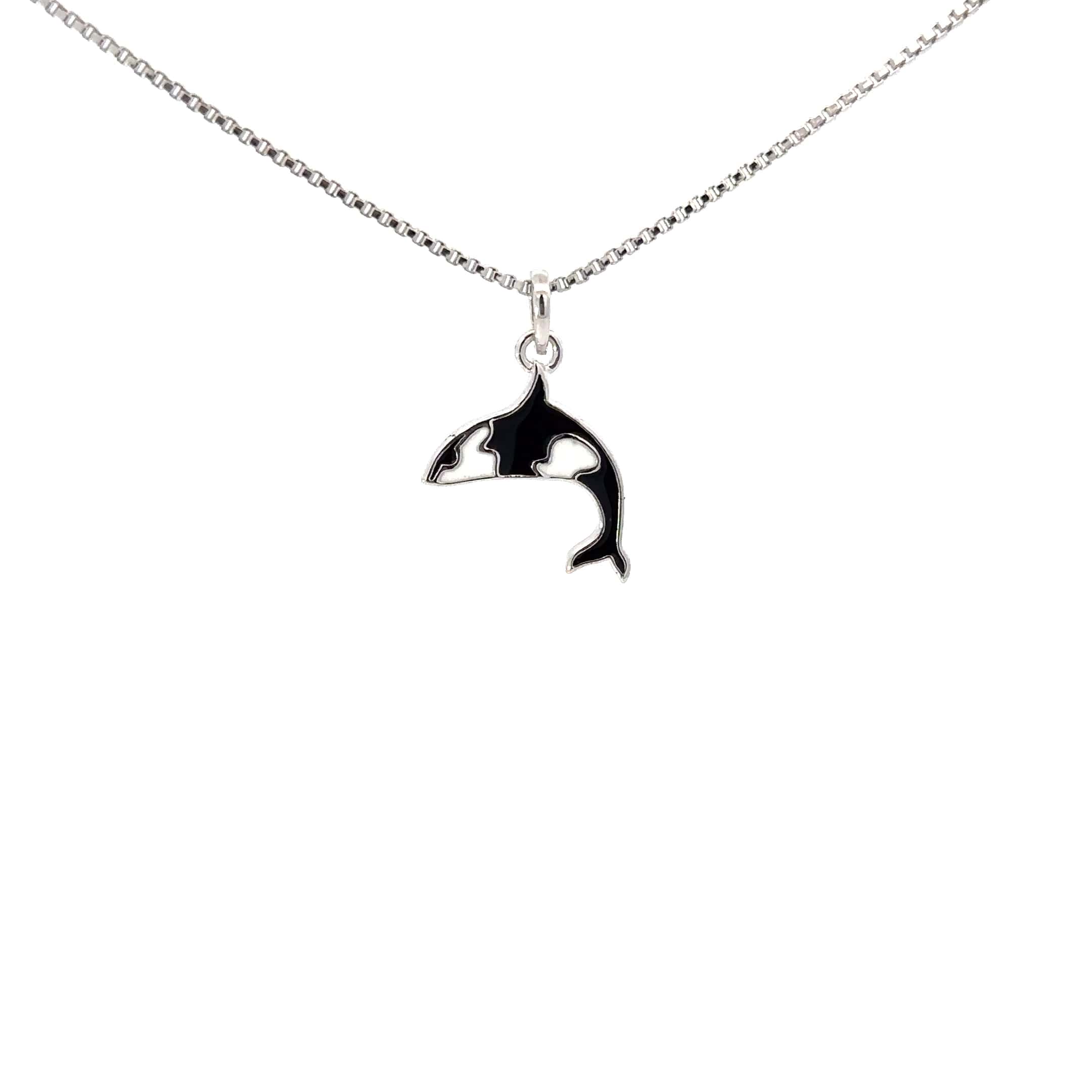 ORCA LOVE HEART SILVER PENDANT CHAIN