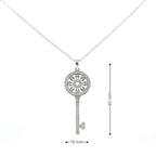 VINTAGE KEY DESIGN SILVER PENDANT CHAIN