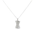 SCULPTED GLAMOUR SILVER PENDANT CHAIN