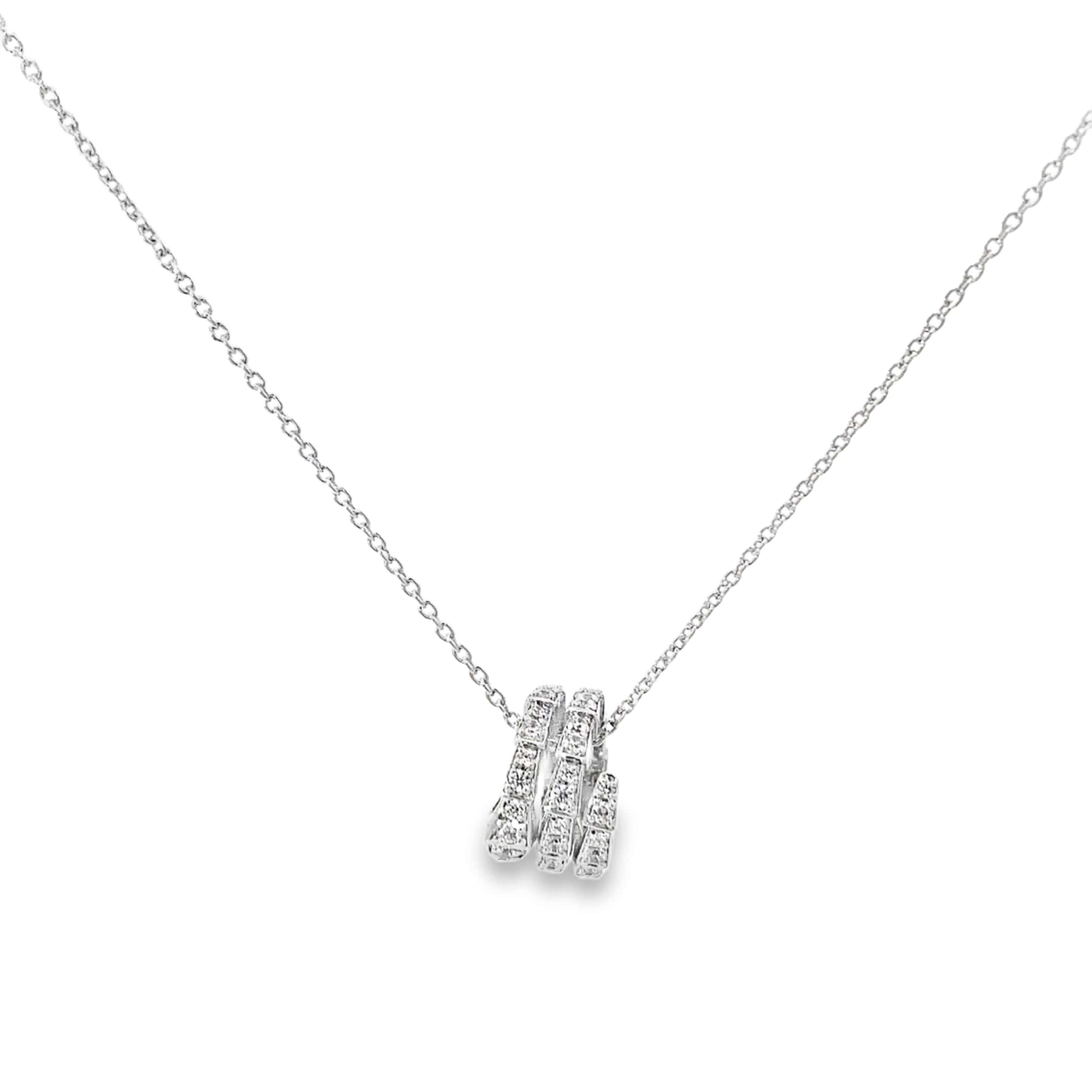 SERPANT COIL SILVER PENDANT CHAIN