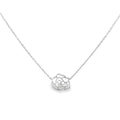 ROSE PETAL ELEGANCE SILVER PENDANT CHAIN