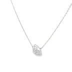 ROSE PETAL ELEGANCE SILVER PENDANT CHAIN