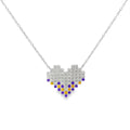 PIXEL LOVE SILVER PENDANT CHAIN