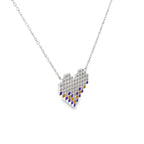 PIXEL LOVE SILVER PENDANT CHAIN