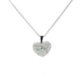 TIED WITH LOVE – GREEN GEM SILVER PENDANT CHAIN