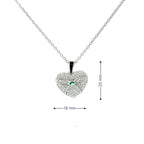 TIED WITH LOVE – GREEN GEM SILVER PENDANT CHAIN