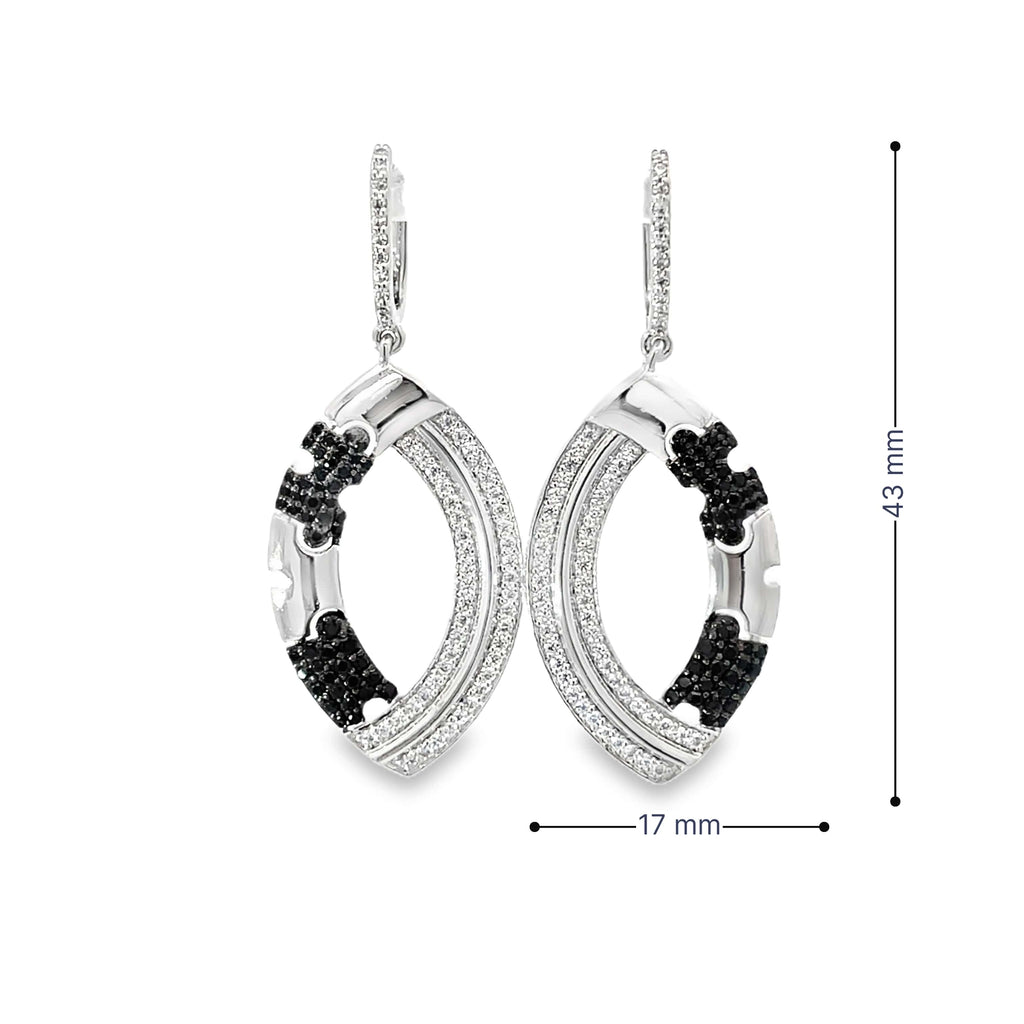 JIGSAW LOOP SILVER EARRING