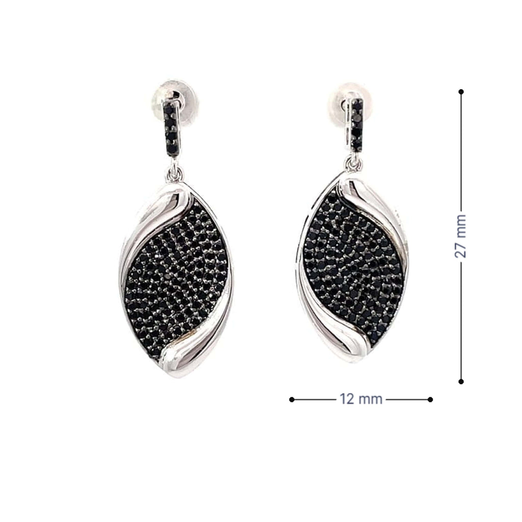 NIGHTFALL LEAF SILVER PENDANT SET