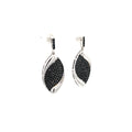 NIGHTFALL LEAF SILVER EARRINGS