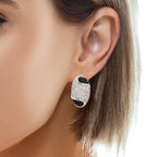 BLACK ICE SILVER EARRINGS