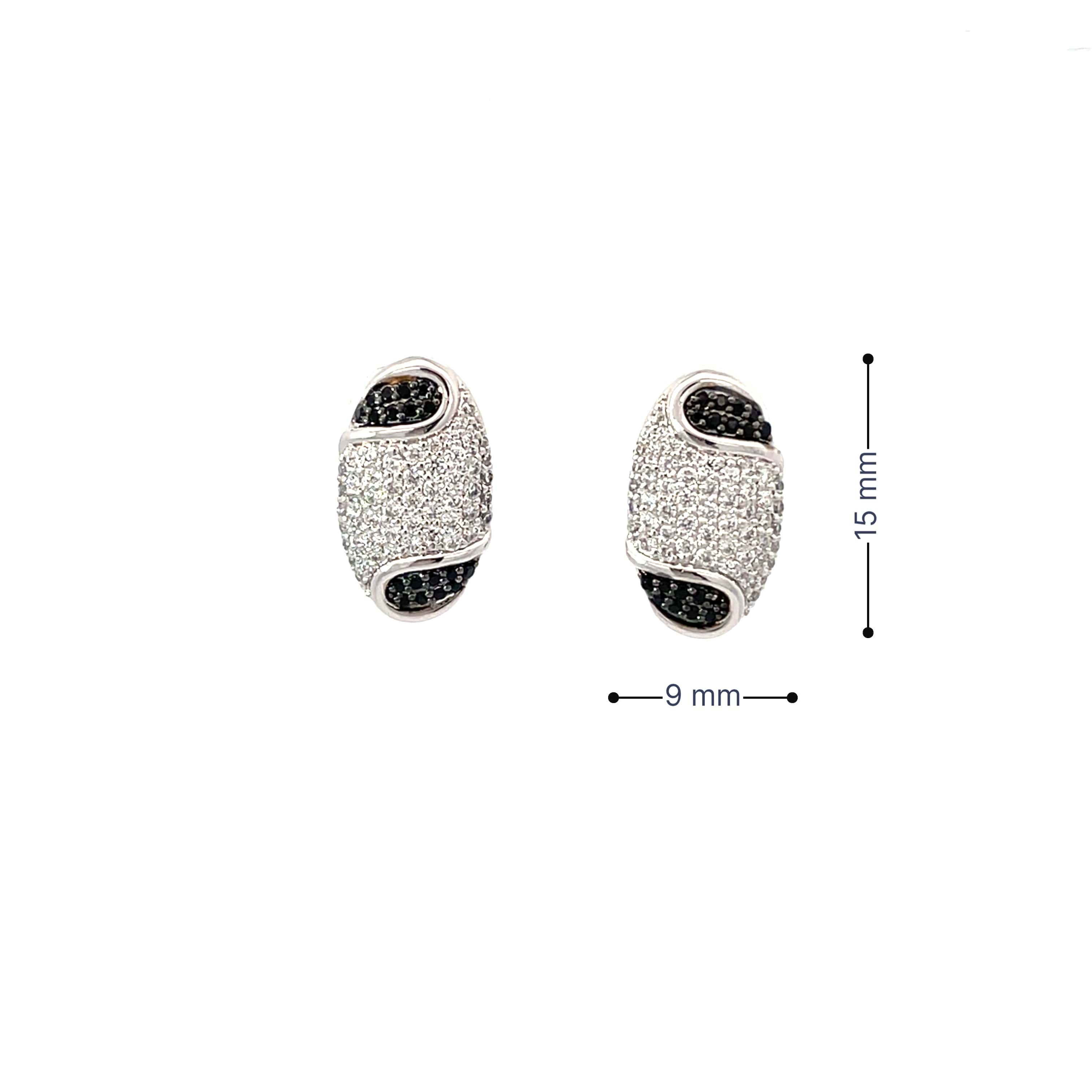 BLACK ICE SILVER EARRINGS