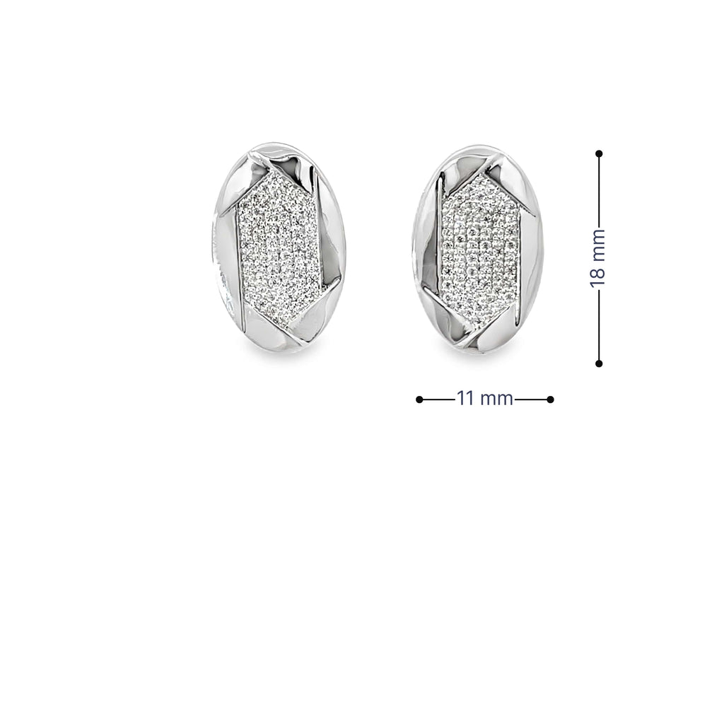 SLEEK DAZZLE SILVER PENDANT SET