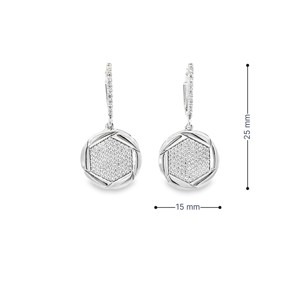 STELLAR HEXA SILVER EARRINGS