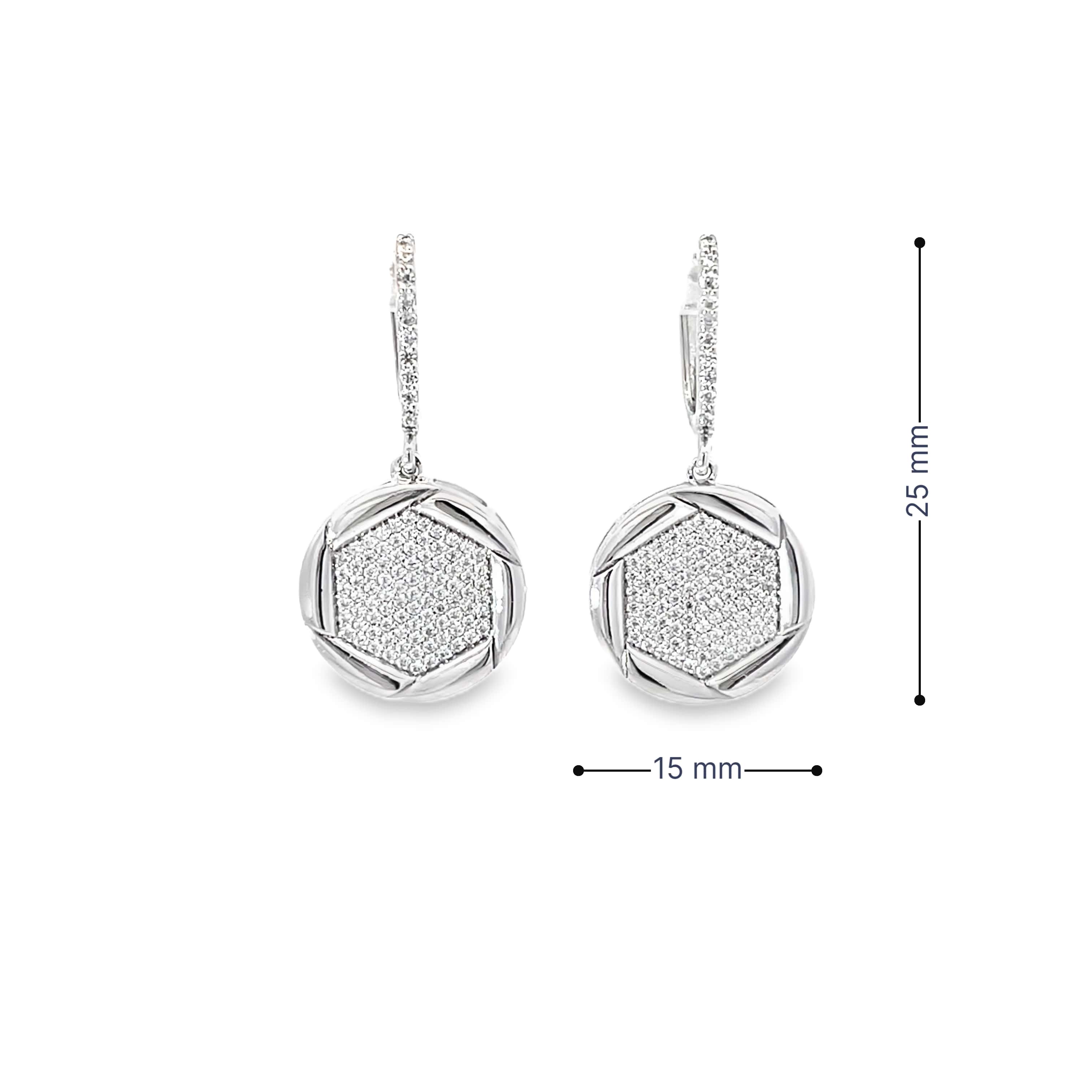 STELLAR HEXA SILVER EARRINGS