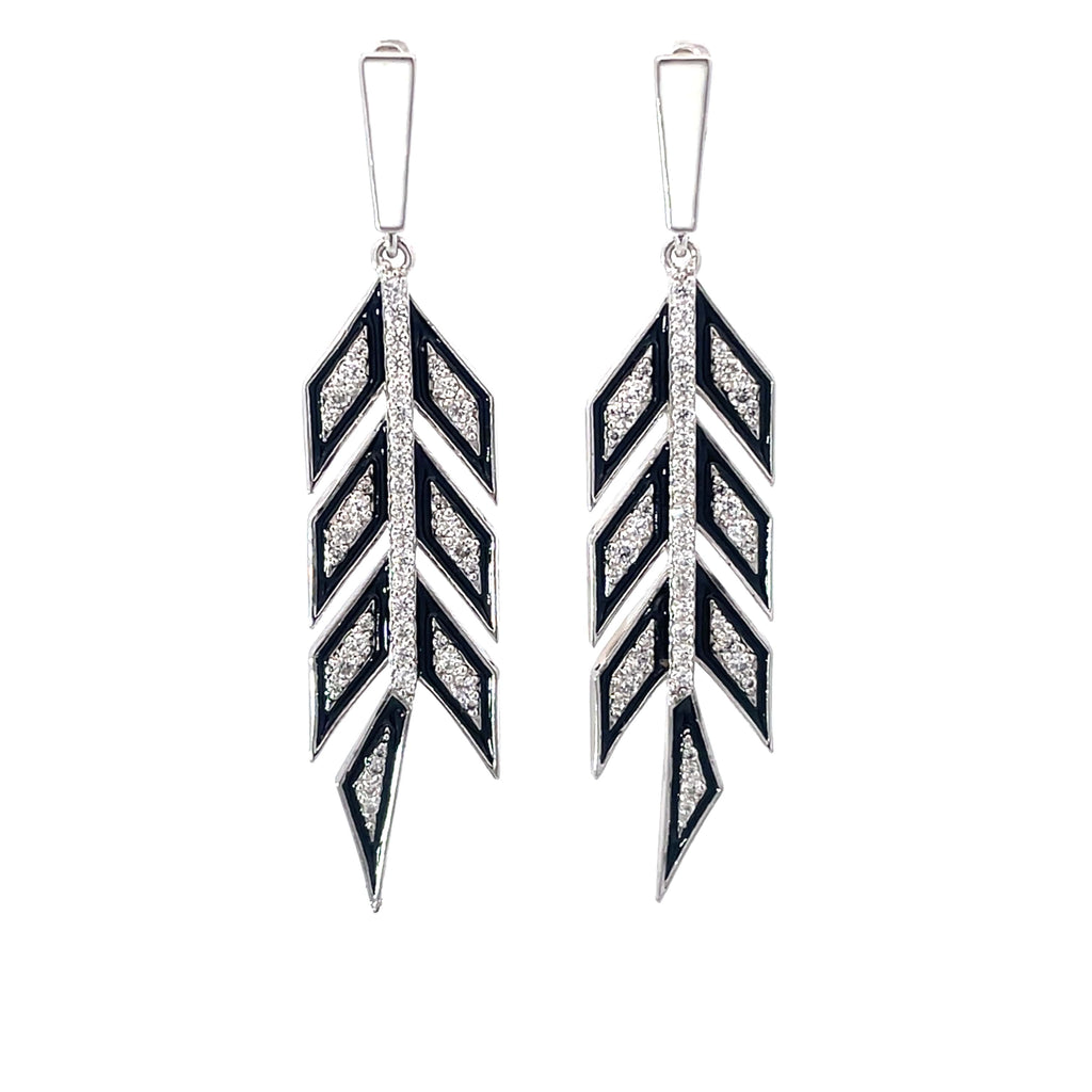 TRIBAL GLINT SILVER EARRINGS