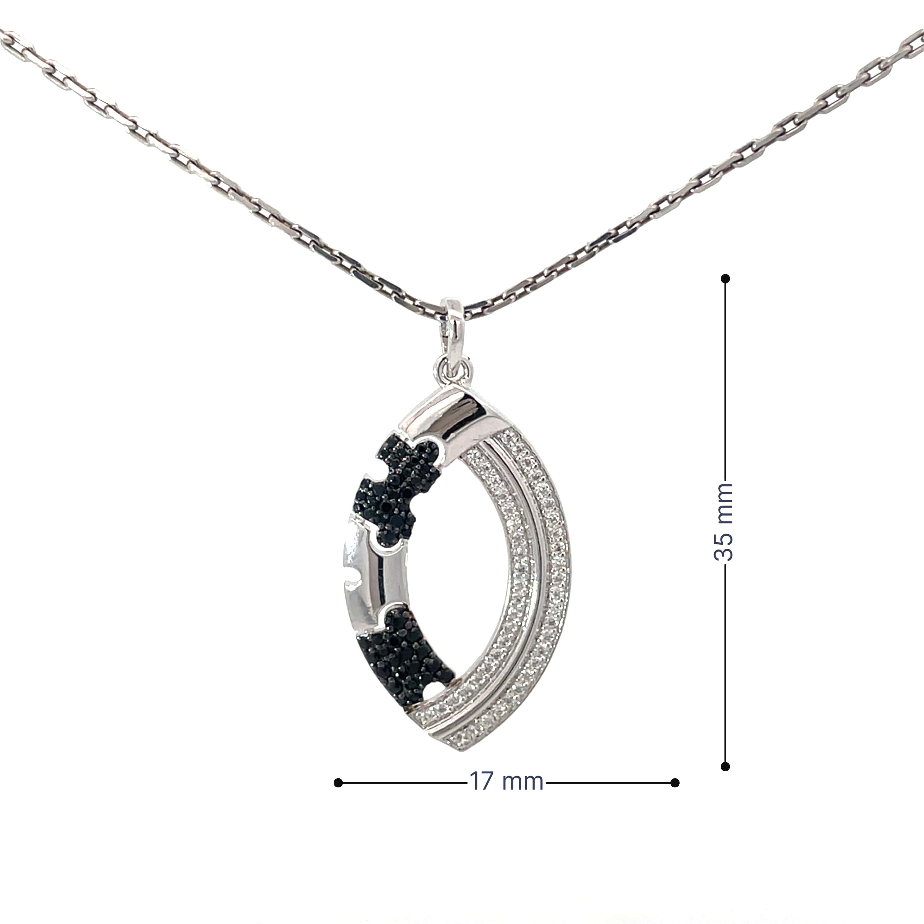 JIGSAW LOOP SILVER PENDANT