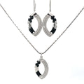 JIGSAW LOOP SILVER PENDANT SET