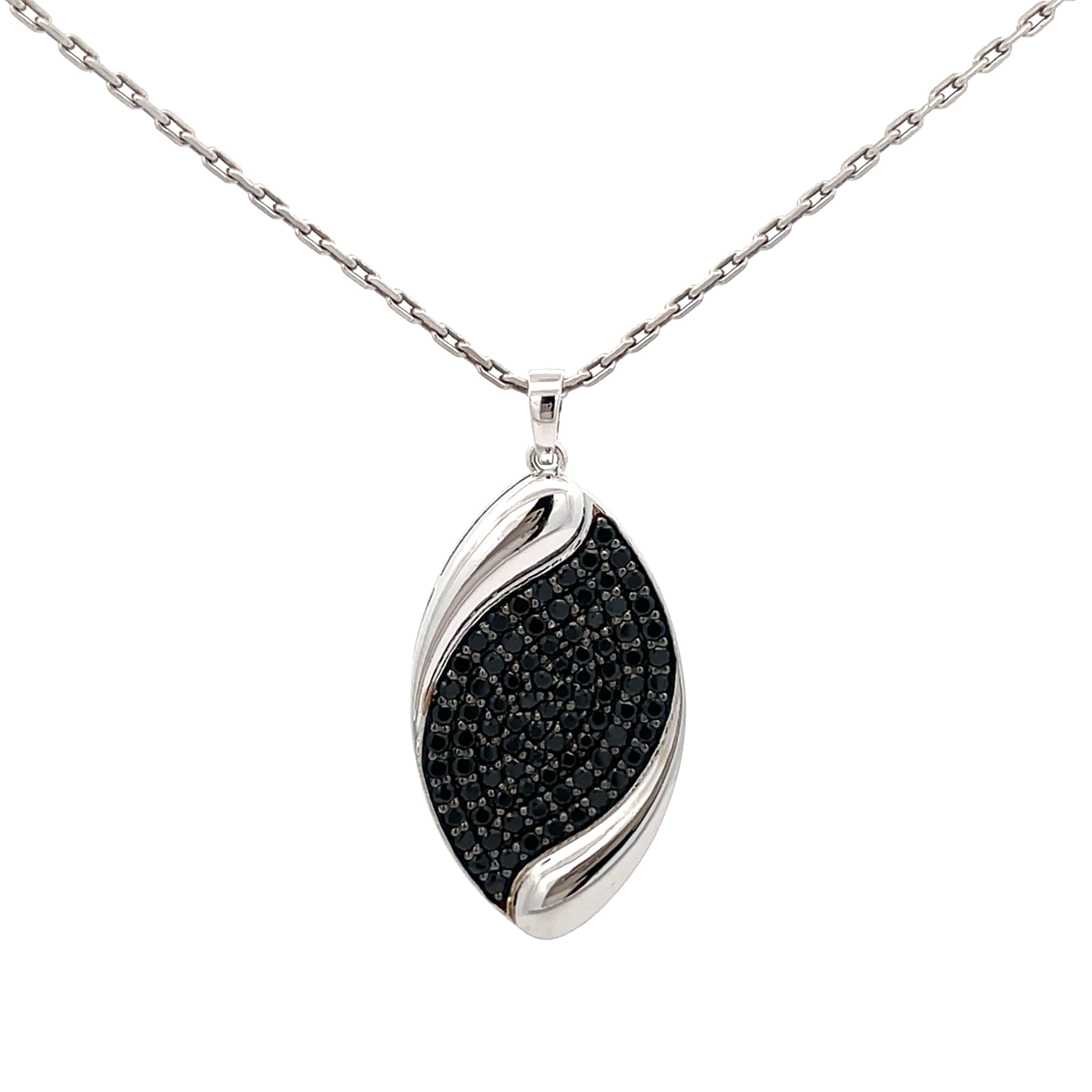 NIGHTFALL LEAF SILVER PENDANT