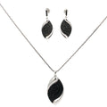 NIGHTFALL LEAF SILVER PENDANT SET
