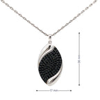 NIGHTFALL LEAF SILVER PENDANT SET