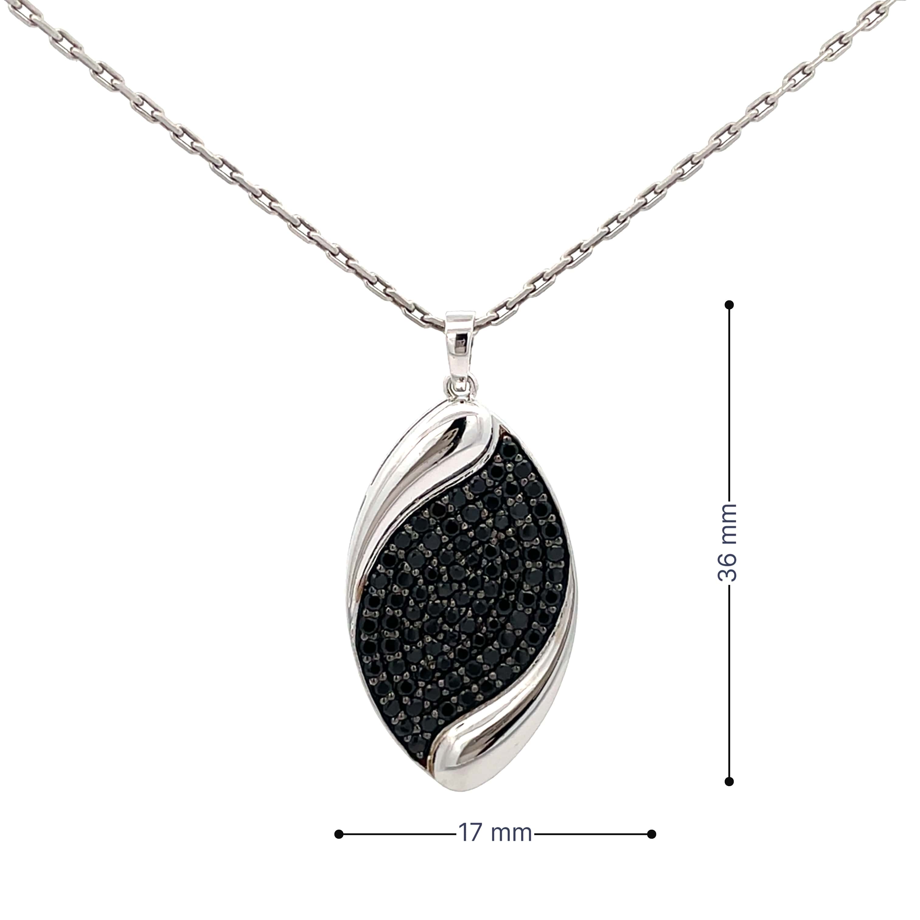 NIGHTFALL LEAF SILVER PENDANT SET