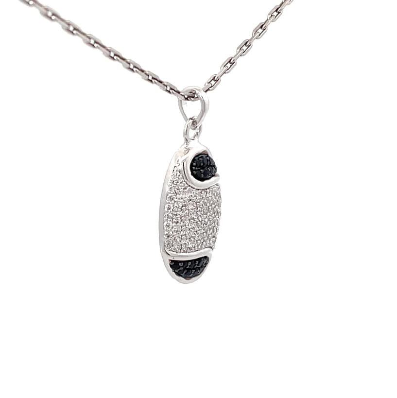 BLACK ICE SILVER PENDANT