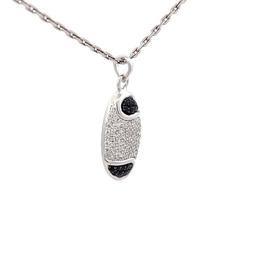 BLACK ICE SILVER PENDANT