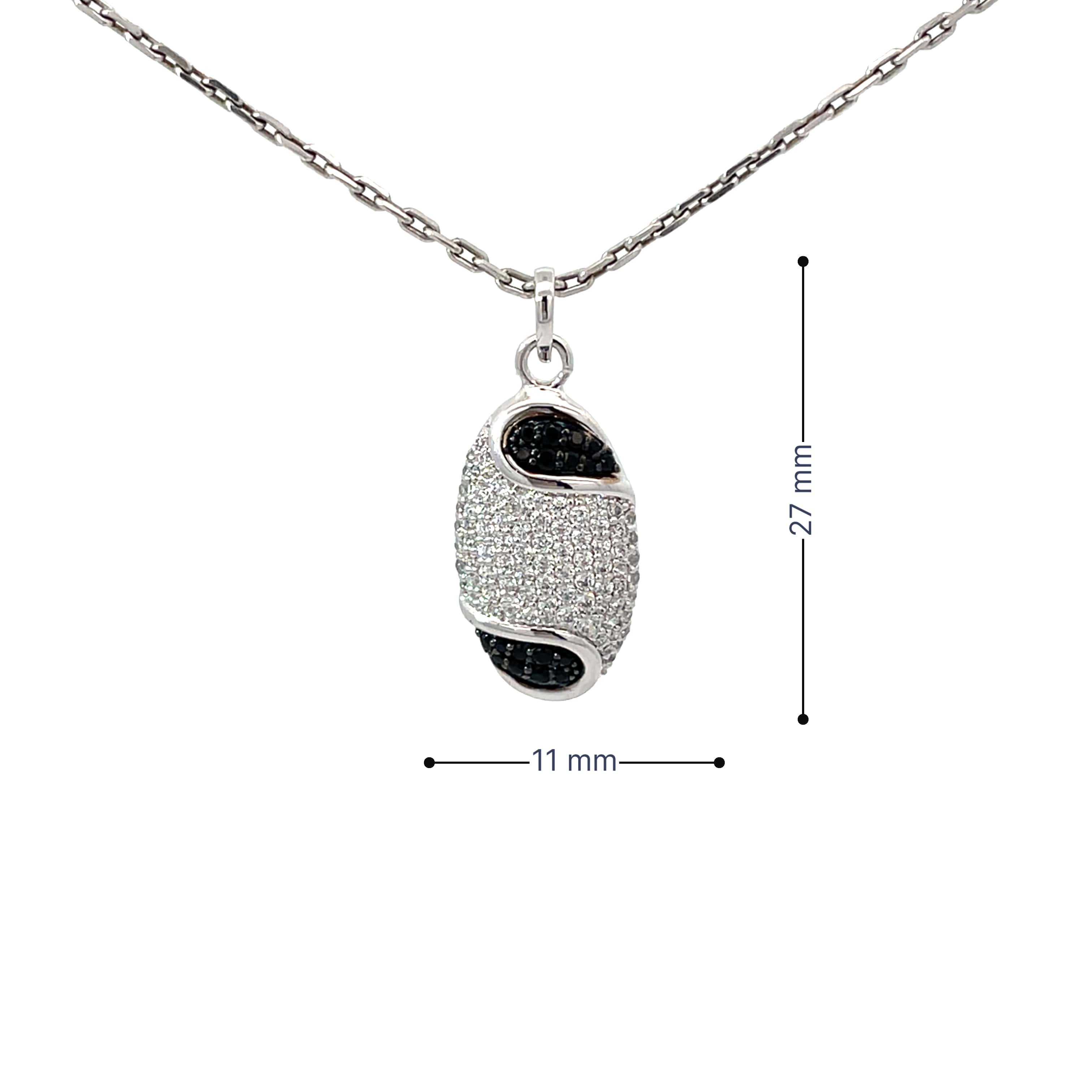 BLACK ICE SILVER PENDANT