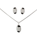 BLACK ICE SILVER PENDANT SET