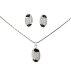 BLACK ICE SILVER PENDANT SET