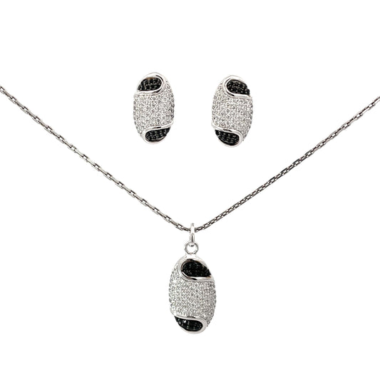 SILVER PENDANT SET-XOPS1006E