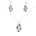 LUXE WAVE SILVER PENDANT SET