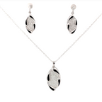 LUXE WAVE SILVER PENDANT SET
