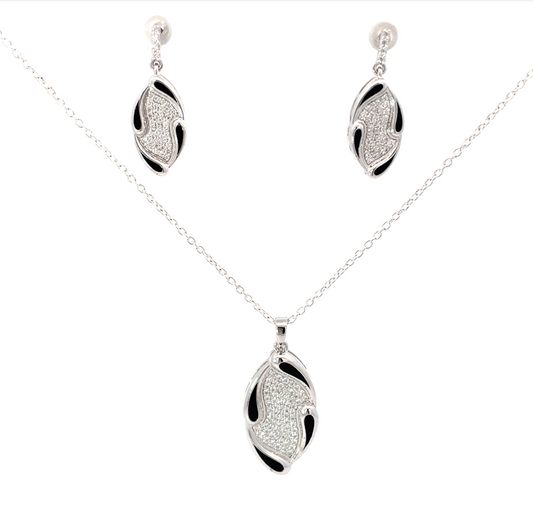 SILVER PENDANT SET-XOPS1008E