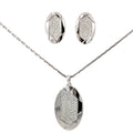 SLEEK DAZZLE SILVER PENDANT SET
