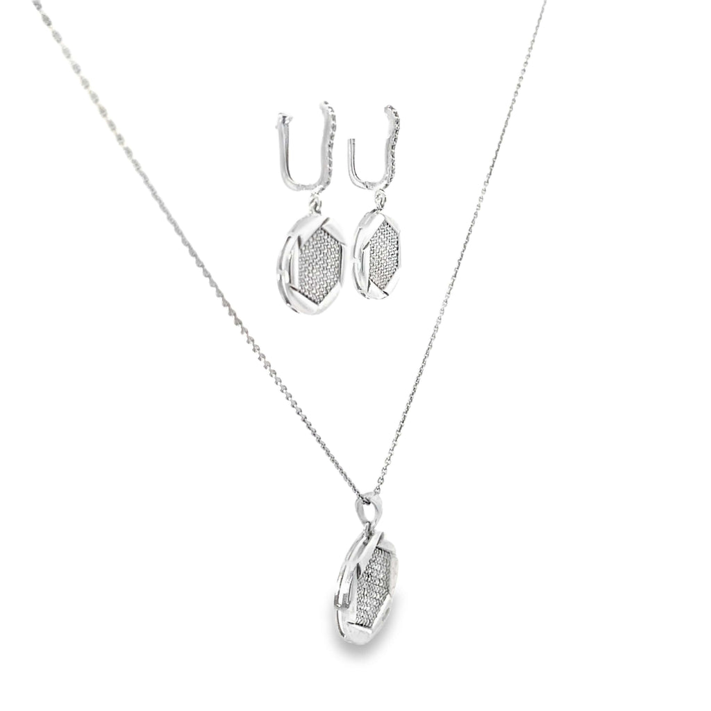 STELLAR HEXA SILVER PENDANT SET