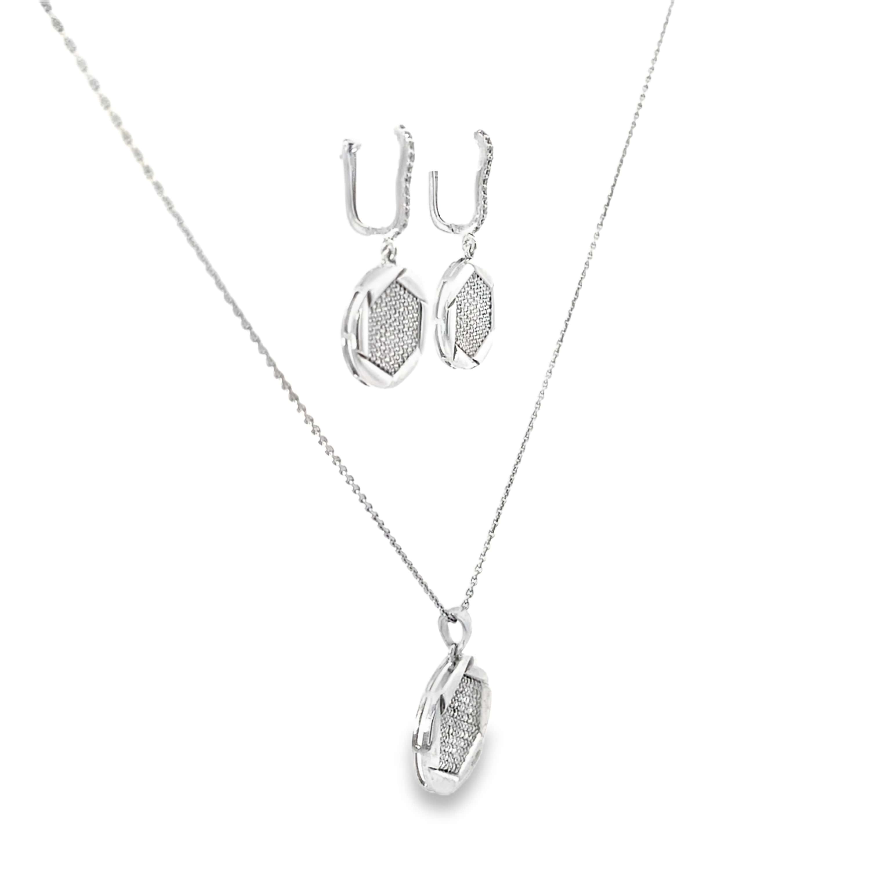STELLAR HEXA SILVER PENDANT SET