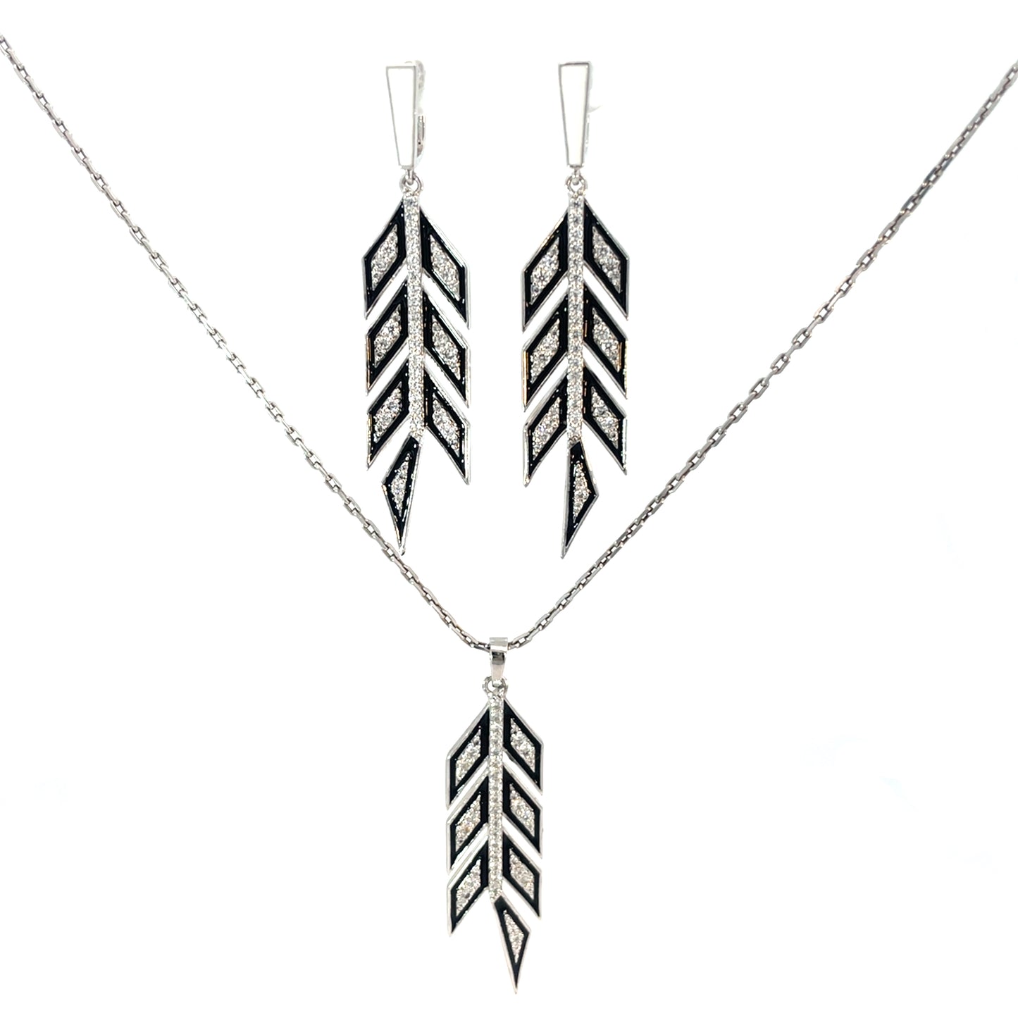 SILVER PENDANT SET-XOPS1012E